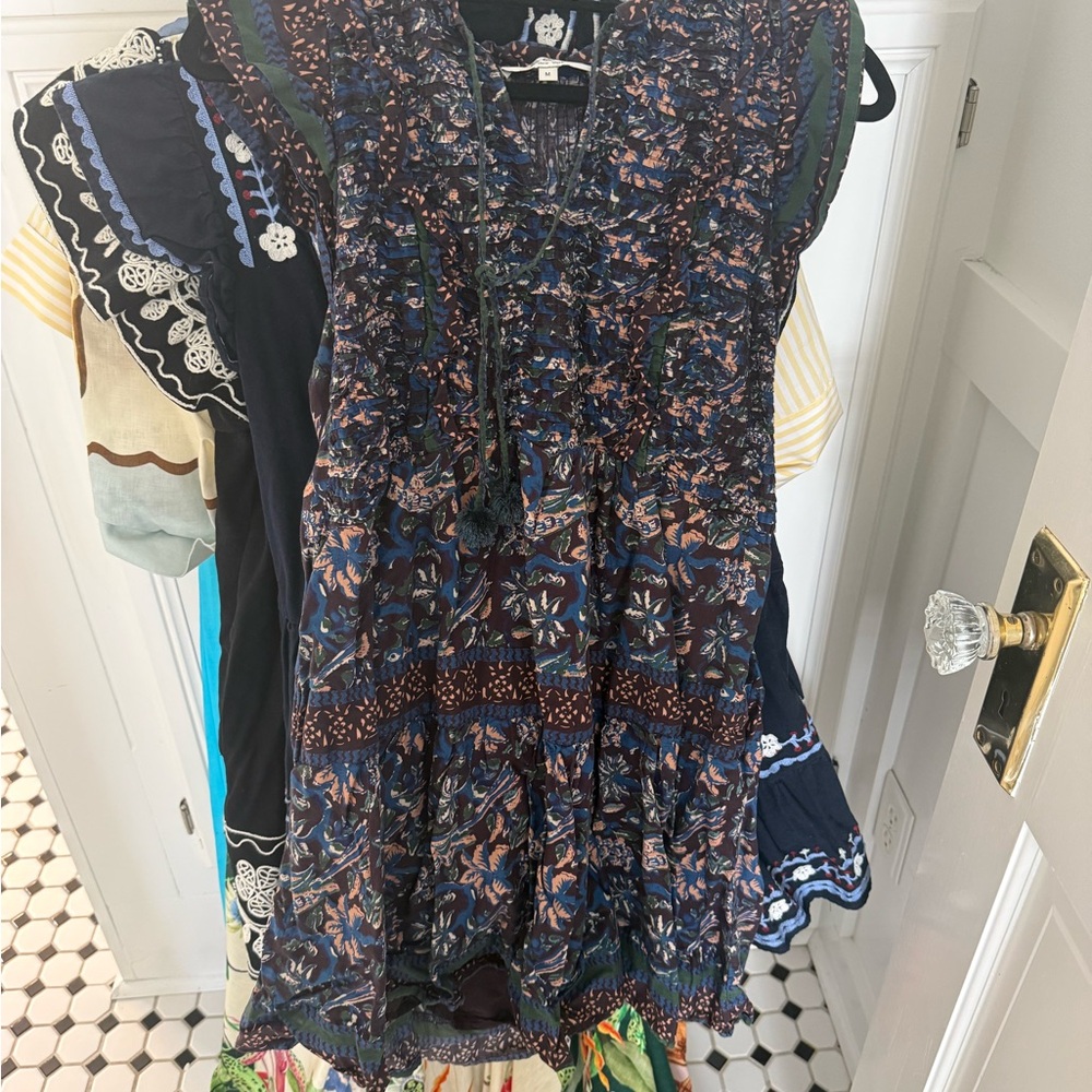 Sea New York Floral Mini Dress - Blue and Brown